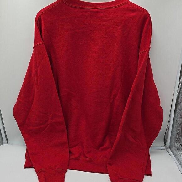 Jerzees Holiday Party Men's Red Bite Me Gingerbread Ugly Christmas Sweatshirt XL - Picture 4 of 8